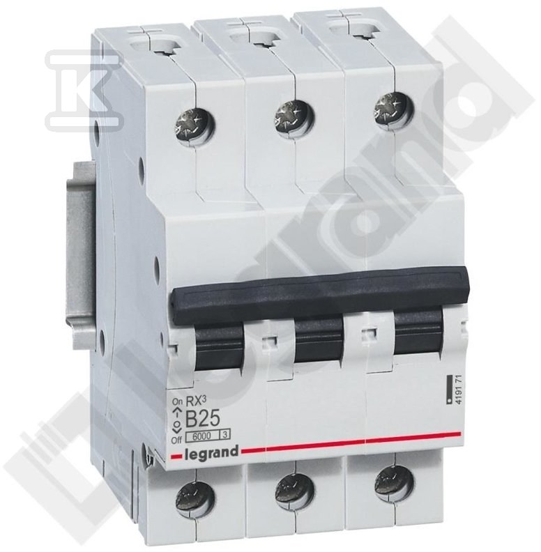 Miniature circuit breaker RX3 3P B 25A - 419171