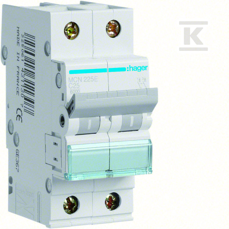 MCB, 6kA, C curve, 3 poles, 4A - MCN304E