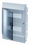 MISTRAL41F switchgear, flush-mounted, transparent door 36 modular with a strip N+PE (2 rows)