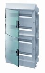 MISTRAL41F switchgear, flush-mounted, transparent door 72 modular with a strip N+PE