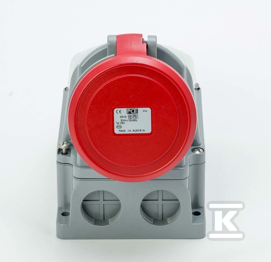 Fixed POWER TWIST socket 63A 3P+Z+N - 1351-6