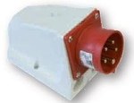 Wtyczka odbiornikowa (stała) przelotowa 32A 2P+Z 230V IP44