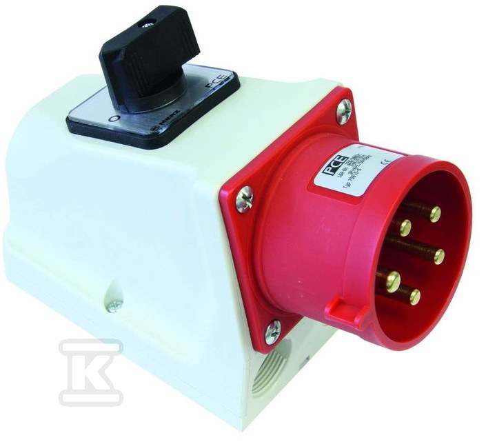 Wtyczka odbiornikowa 16A 3P+Z+N 400V z - 615-6W