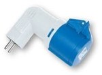 Adaptor cu intrare uni-schuko mufa 16A/3P/230V iesire priza CEE 16A 230V IP44