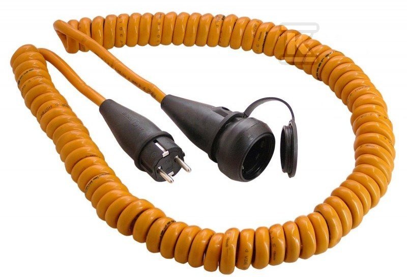 Przedłużacz spiralny 1-gniazdowy 1-5M - AS870415