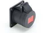 Розетка щитова пряма 16A 3P+Z 400V 70x70mm ЧОРНА IP44/54