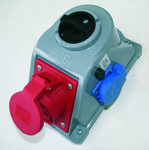 New series of sockets with a switch "Combo-Pol" 32A 400V 3P+Z+N, socket 2x230V, excl. 0-1