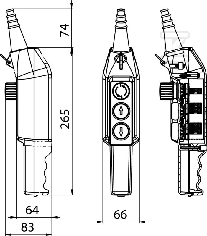 Кран-касета з кнопкою безпеки 1НЗ, - PKS-3\W02