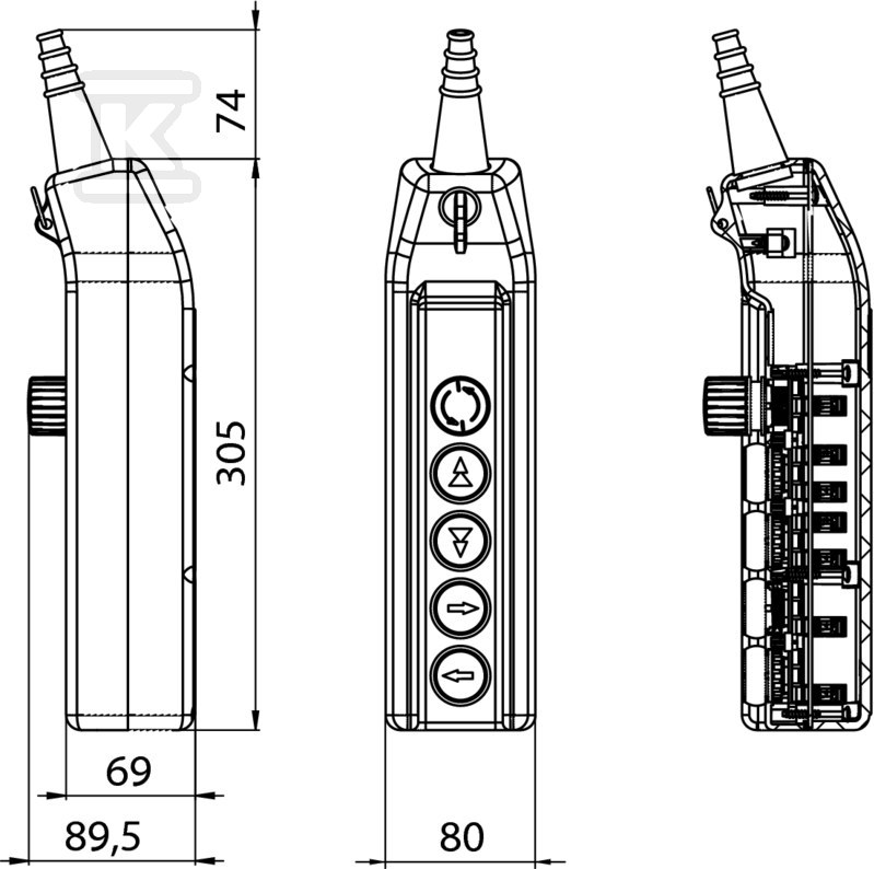 Кран-касета з кнопкою безпеки 1NC, - PKS-6\W06