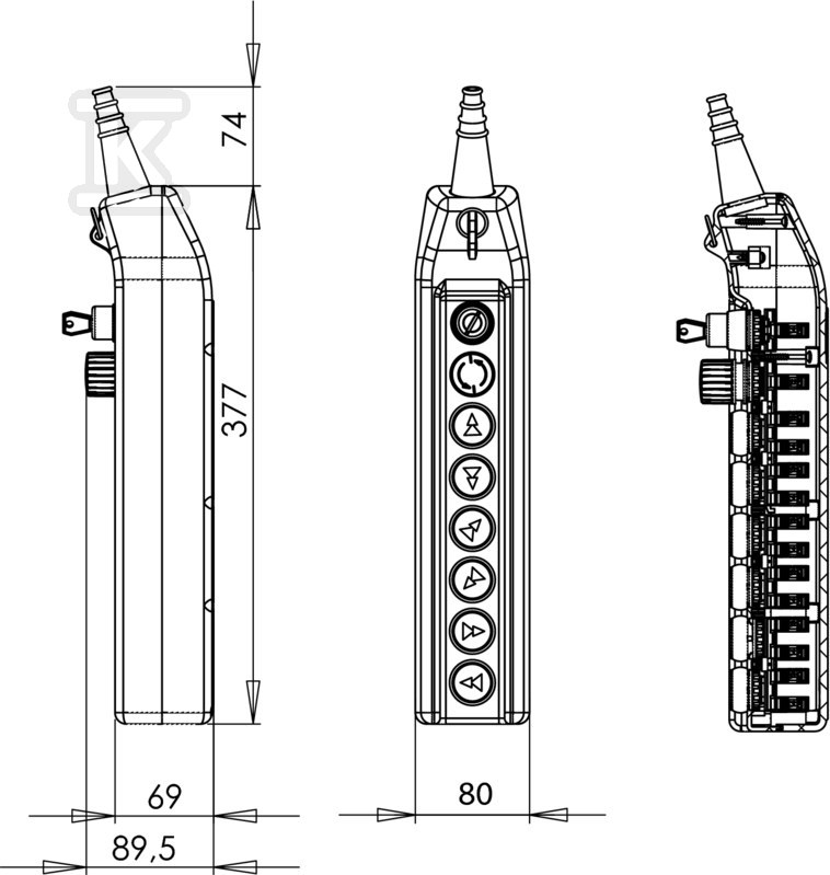 Кран-касета з ключем (1NO), з кнопкою - PKS-8\W03