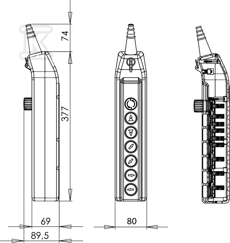 Кран-касета з кнопкою безпеки 1NC, - PKS-8\W06