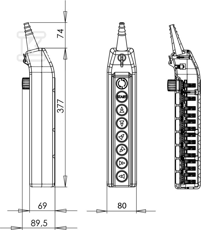 Кран-касета з кнопкою безпеки 1NC, з - PKS-8\W08