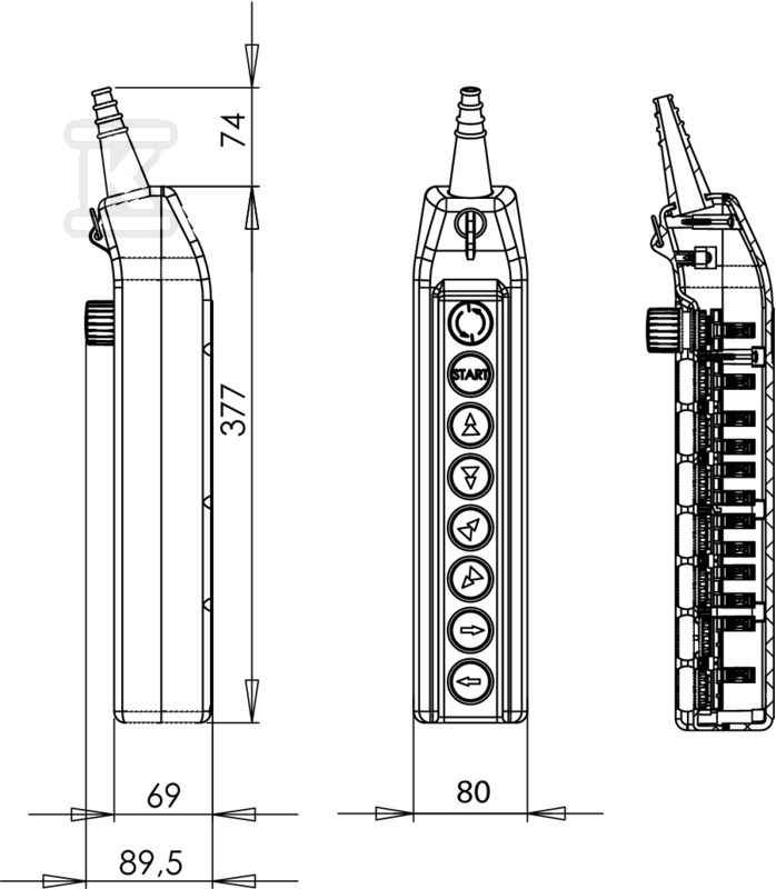 Кран-касета з кнопкою безпеки 1NC, з - PKS-8\W10