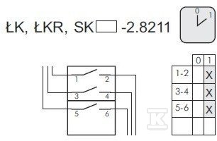 Vačkový spínač 16A, spínač 0-1 - SK16-2.8211\OB11ZC