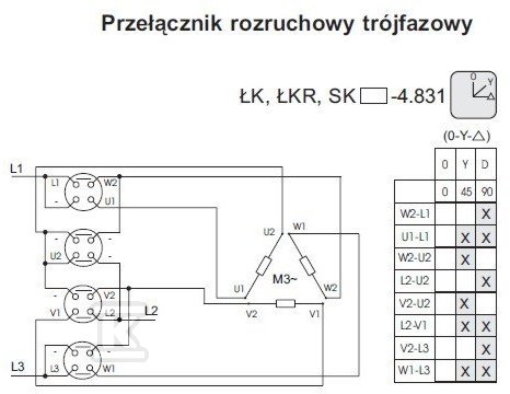 Łącznik Krzywkowy 10A, Przełącznik - SK10-4.831\OB11