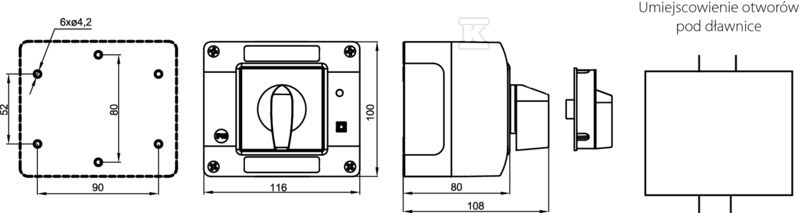 Comutator Cam 25A, Comutator 1-0-2 (1 - - SK25-1.834\OB13