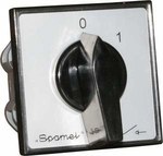 Cam switch 16A, -6.441, fixed to the desk, front gray, black knob