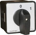 Cam switch 100A, -2.423, fixed to desktop, face gray, black knob