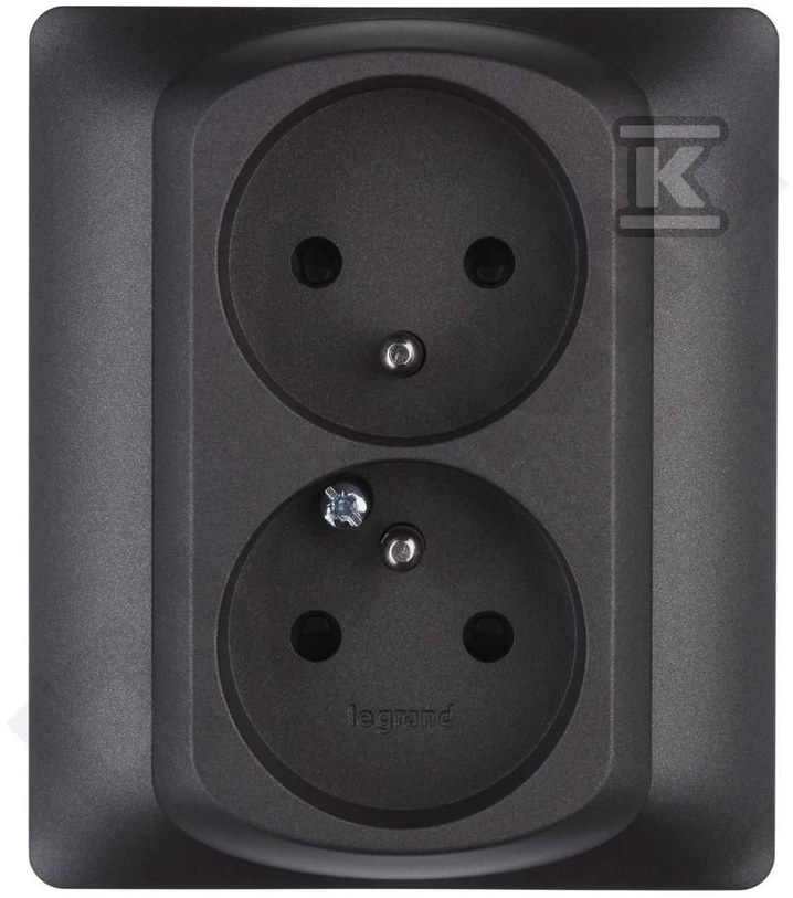 Розетка Choco 2x2P+Z Sistena Life - 771238