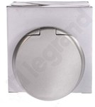 Socket cover plate 2P+Z Celiane Titanium