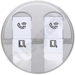 RJ45 Titanium Celiane Double Socket Badge