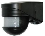 Czujnik ruchu LC-Click-N 140, czarny, natynkowy, zasięg 12m, zakres 140°, z 180-stopniowym wykrywaczem pełzania/czołgania, IP44