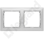 2-fold horizontal aluminum / silver Valena frame