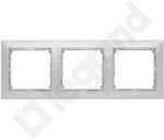 3-way horizontal aluminum / silver Valena frame