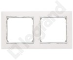 2-way horizontal white / silver Valena frame