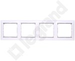 4-way horizontal white / silver Valena frame