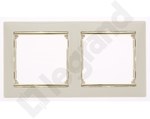 2-fold horizontal frame Valena cream / gold