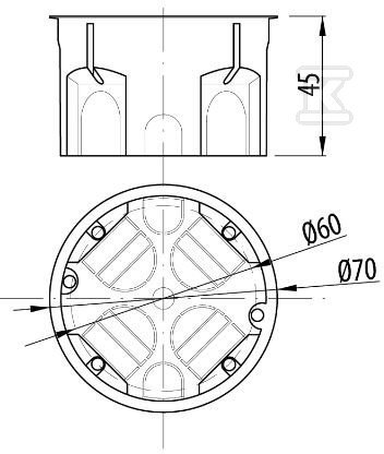 Puszka PK-60 gips czerwona - A.0046A