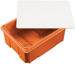 Box for lightning protection connector, depth-adjustable, orange