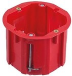 Puszka PK-60 gips łączona z wkrętami głęboka czerwona