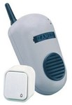 Wireless network bell with a hermetic button, range 150m, Bulik DRS-982H, white