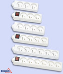 Listwa 6 gniazdka z "0"