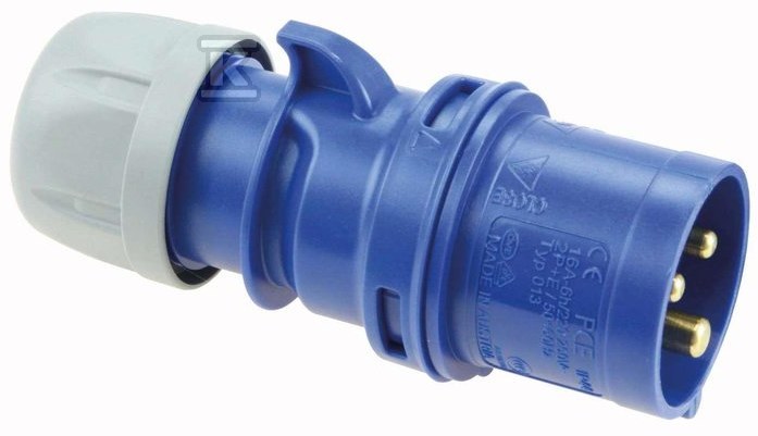 Wtyczka przenośna Shark 16A 230V 2P+Z - 013-6V