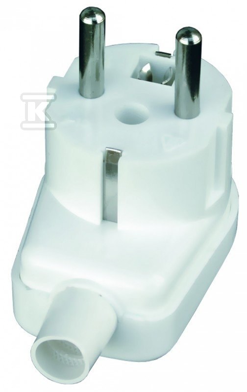 Angled Uni-Schuko plug W-50K/W-10 white - 87143006