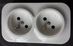 Steckdose 2x2P+Z FORIX, weiß, 16A-250V