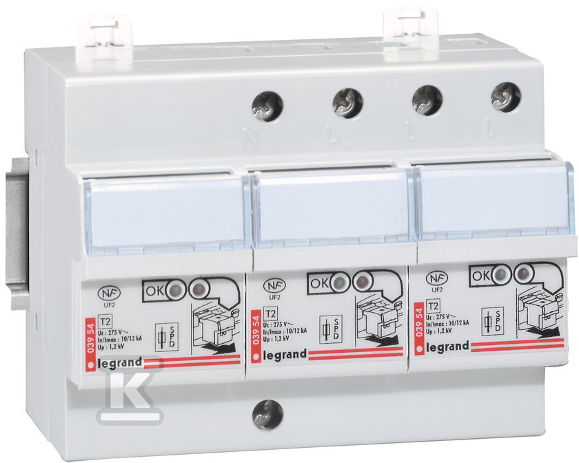 Ogranicznik surge voltage T2 12 KA 3P+N - 003953