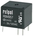 Subminiature relay RSM957-0111-85-S006, monostable, sensitive coil, 1 change-over contact, 2 A, for PCB input / sensitive coil: 5-6, supply voltage Un - 6 V DC