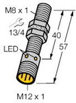 Czujnik indukcyjny, obudowa M8, wyjście PNP, N. O. zakres 2mm ze złączem M12 typ BI2-EG08-AP6X-H1341