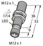 Індуктивний датчик, корпус M12, вихід PNP, діапазон Н.О. 4 мм з роз'ємом M12 типу BI4-M12-AP6X-H1141