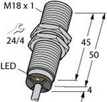 Індуктивний датчик, корпус M18, вихід PNP, діапазон Н.О. 8 мм з кабелем 2M, тип BI8-M18-AP6X