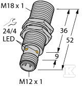 Inductive sensor, M18 housing, PNP - 46150