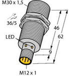 Індуктивний датчик, корпус M30, вихід PNP, діапазон Н.О. 15 мм з роз'ємом M12 типу BI15-M30-AP6X-H1141