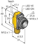 Відбиваючий фотоелектричний датчик PNP 10 ... 30VDC M12x1 роз'єм