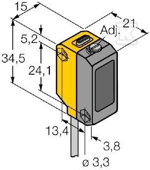 Фотоелектричний лазерний датчик PNP 10 - QS18VP6LAF