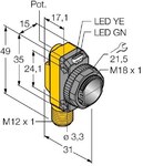 Відбиваючий фотоелектричний датчик PNP 10 ... 30VDC M12x1 роз'єм