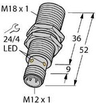 BI8-M18-AN6X-H1141 Індуктивний датчик M18 NPN, NO діапазон 8 мм з роз'ємом M12